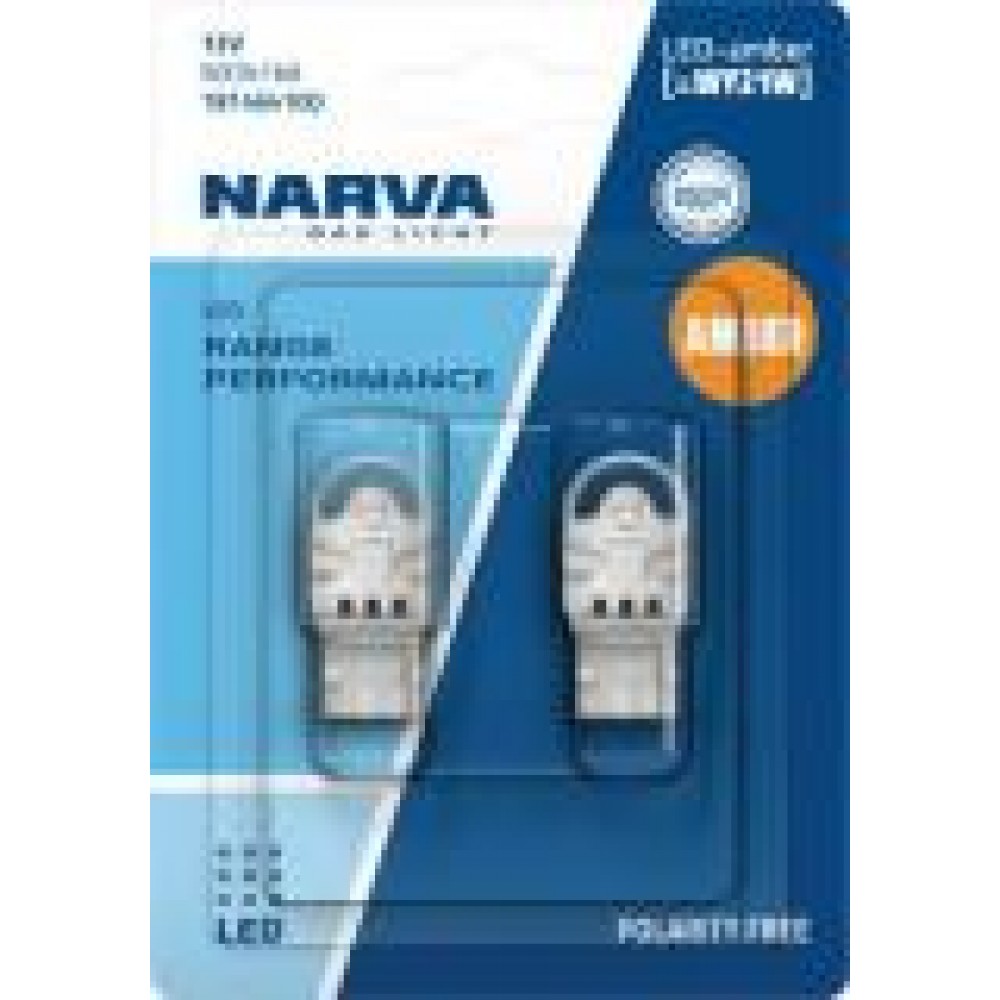 Автолампа WY21W 12V 2.15W WX3x16d LED (жовта) (К-кт 2 шт.)