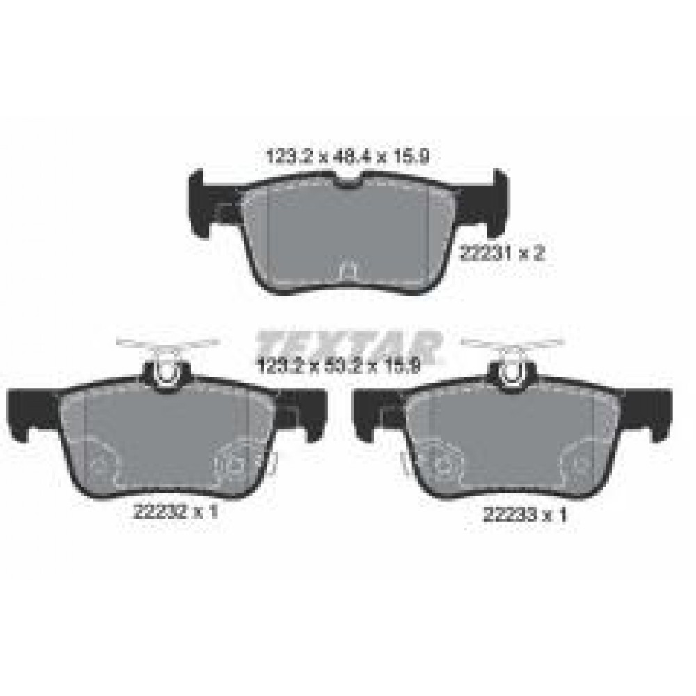 Колодки гальмівні (задні) Ford Mondeo/Galaxy/Kuga 12-/Ford USA Fusion/Escape 05- (Teves)