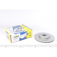 Диск гальмівний (передній) Audi A3/Skoda Octavia/SuperB/VW Passat B6/B8 03- (312x25) (з покр.)(вент.)