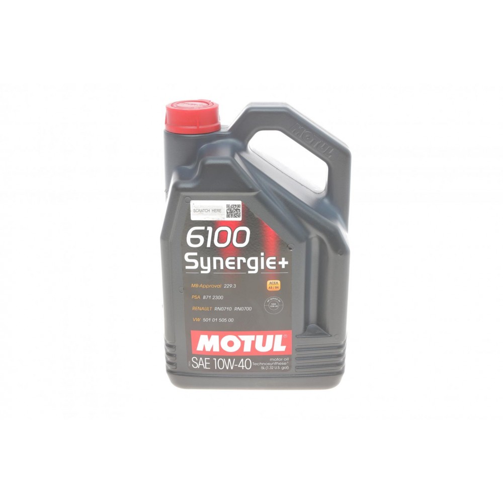 Олива 10W40 Synergie+ 6100 (5 л) (VW 502.00/505.00/MB 229.3/RN 0710-0700/PSA B71 2300) (101493)