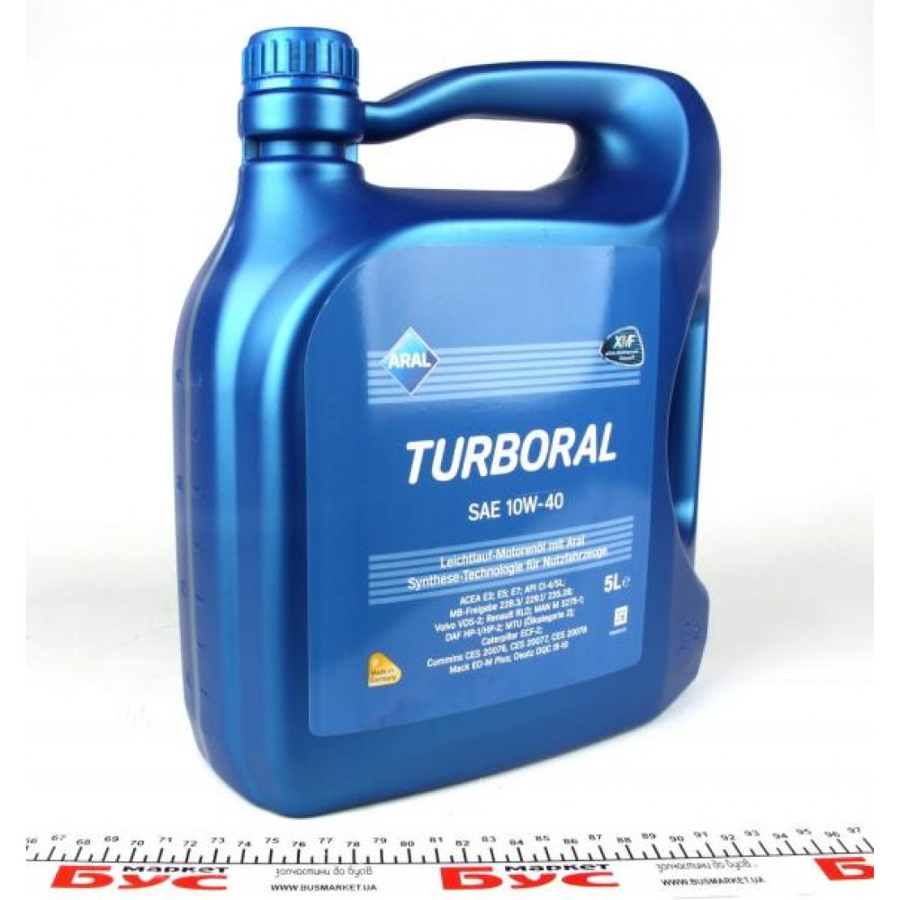 Олива 10W40 Turboral (5L) (MB228.3/MB 229.1/MB 235.28/Renault RLD/Volvo VDS-2) (22104)