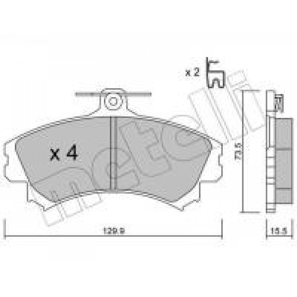 Колодки гальмівні (передні) Mitsubishi Colt 04-12/Carisma/Space Star/Volvo S40/V40 95-06/Smart 04-