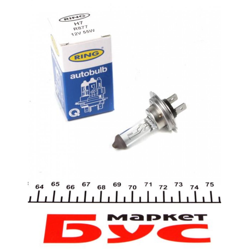 Автолампа H7 12V 55W PX26d Xenon Plus +30% (1шт)