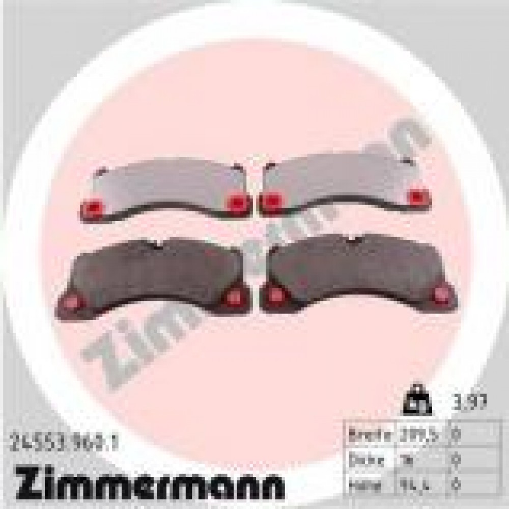 Колодки гальмівні (передні) Porsche Cayenne 07-/VW Touareg 02- (Brembo) (з низьким продукуванням пилу)