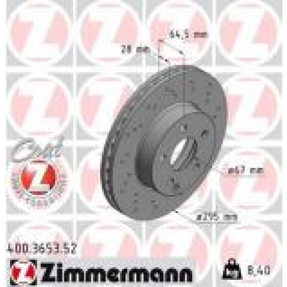 Диск гальмівний (передній) MB E-class (W211/W212/S211/S212) 02-09 (295x28) (з покр) (з отворами(вент)