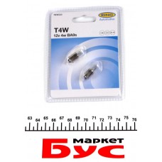 Автолампа T4W 12V 4W BA9s (MCC) Standard (блістер/2шт.)