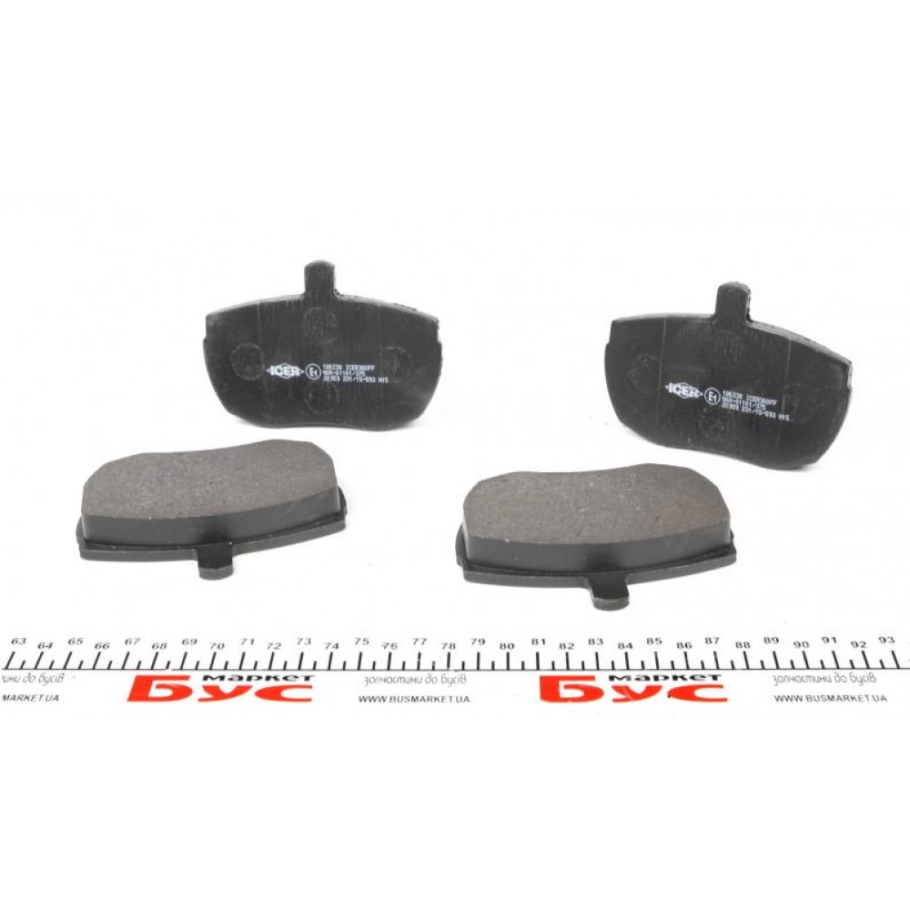 Колодки гальмівні (передні) Ford Transit/Iveco Daily 77-92/Daf 400 89-93/Land Rover Defender 98-16