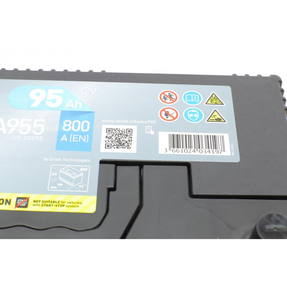 Акумуляторна батарея 95Ah/800A (306x173x222/+/L/B01) Premium Азія