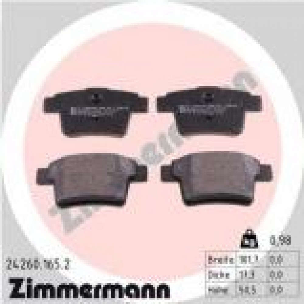 Колодки гальмівні (задні) Ford Mondeo III 1.8-2.2 00-09 (Bendix-Bosch)
