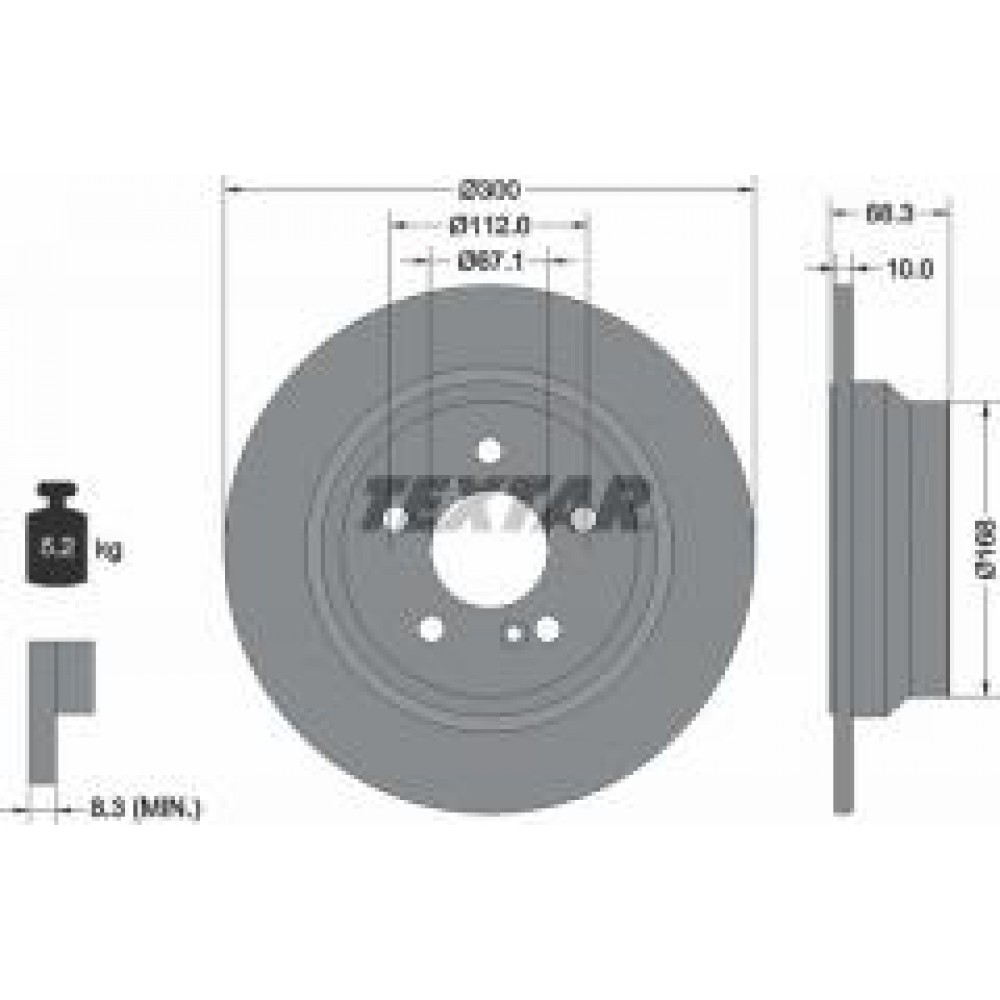 Диск гальмівний (задній) MB E-class (W211/W212/S211/S212) 02-09 (300x10) PRO+
