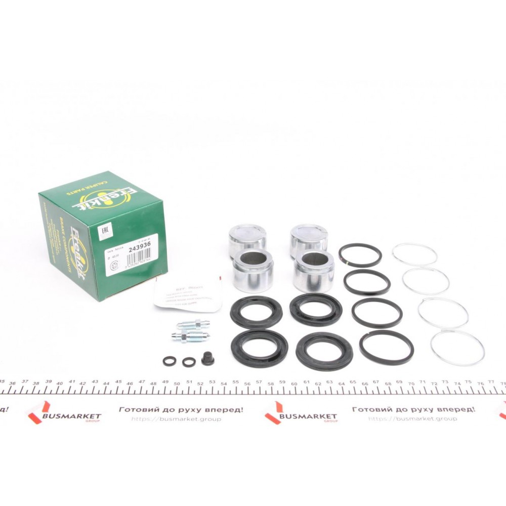 Ремкомплект супорта (переднього) Lexus LS/GS/IS 00- (d=43mm) (+4 поршня) (Advi)