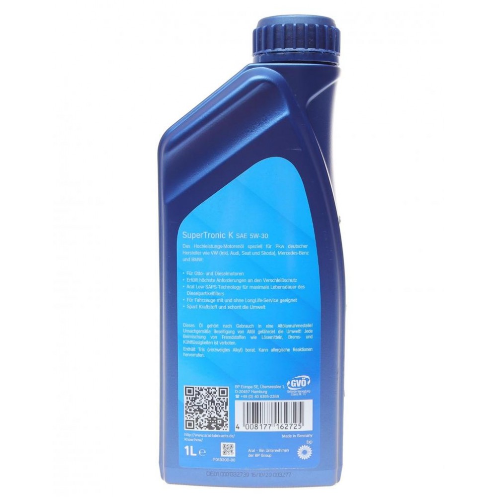 Олива 5W30 Super Tronic K (1L) (VW504 00/507 00/MB229.51/229.31/229.52/BMW Longlife-04)