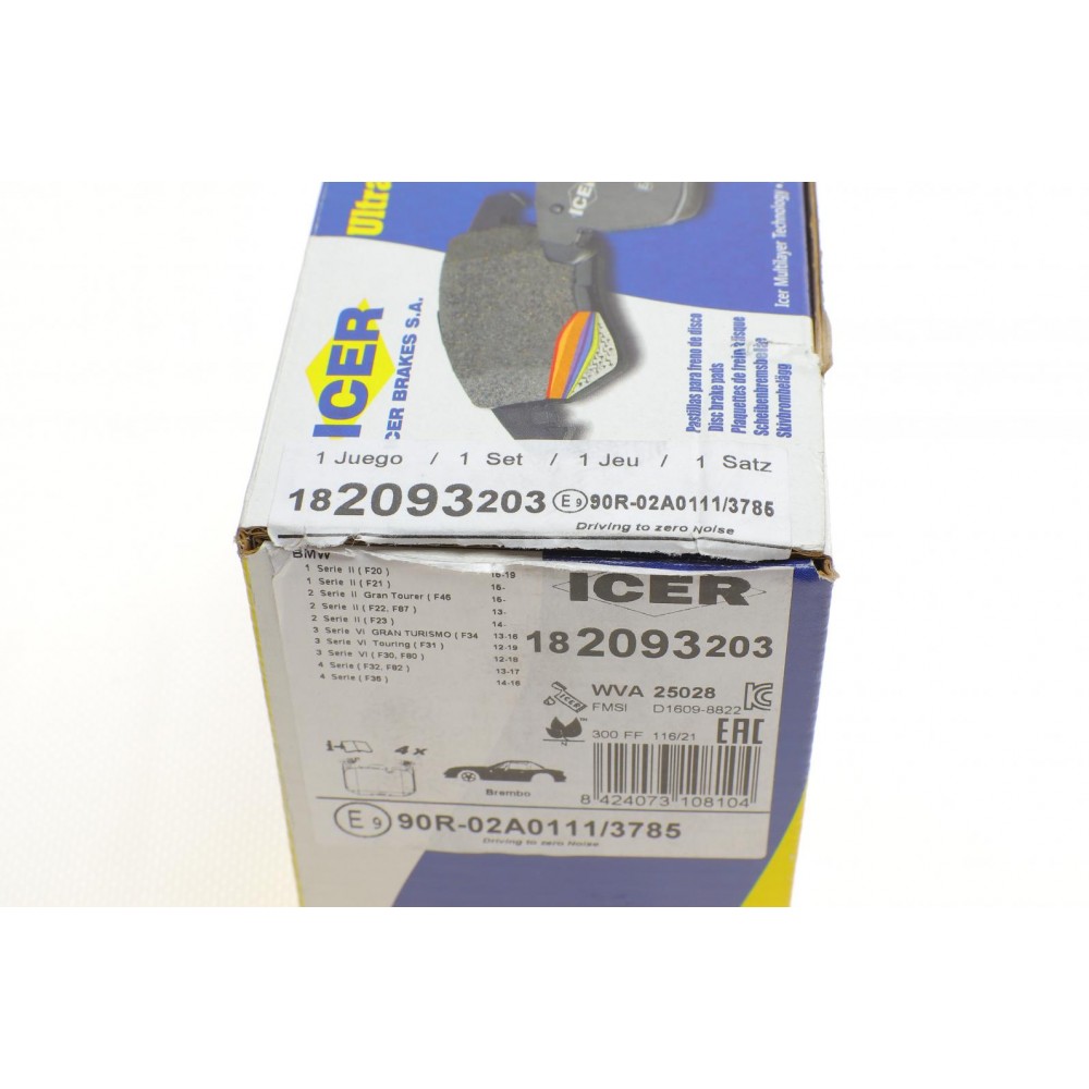 Колодки гальмівні (передні) BMW 1 (F20/F21)/2 (F22/F44-F46/F87)/3 (F30/F31/F34/F80)/4 (F32/F36) 11-