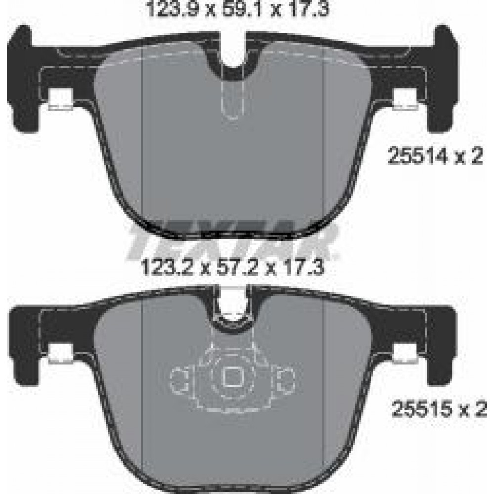 Колодки гальмівні (задні) BMW 3 (F30/F31/F34)/ 4 (F32/F36) 11- (Ate-Teves) Q+