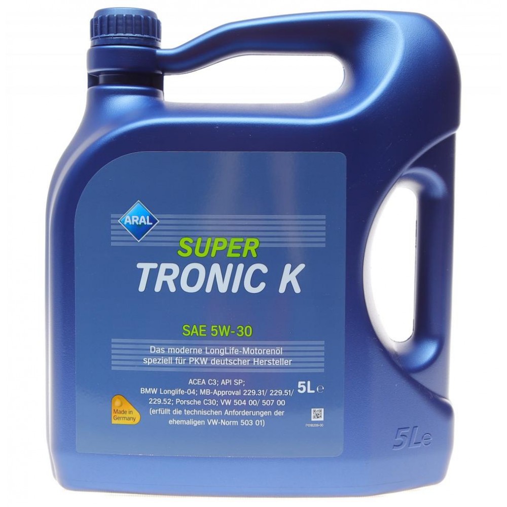 Олива 5W30 Super Tronic K (5L) (VW504 00/507 00/MB229.51/229.31/229.52/BMW Longlife-04)