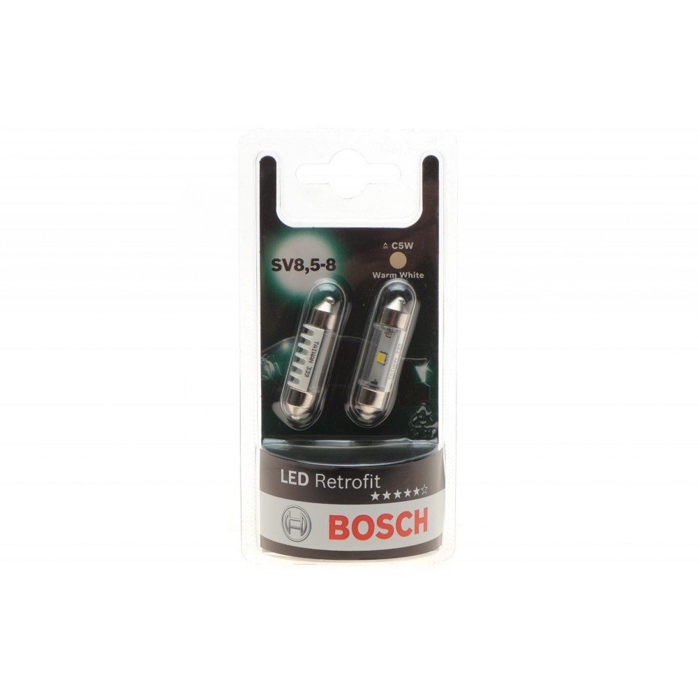 Автолампа C5W 12V 1W SV8.5-5 LED Retrofit BL (палець) К-кт 2 шт.