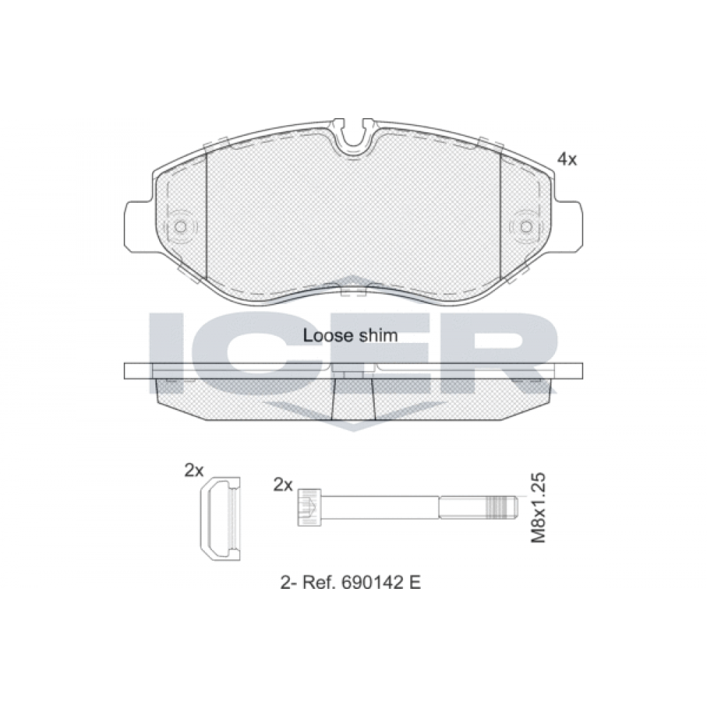 Колодки гальмівні (передні) MB Sprinter (906,907,910)/VW Crafter 06-/MB Vito (W639) 03-/(W447) 14-