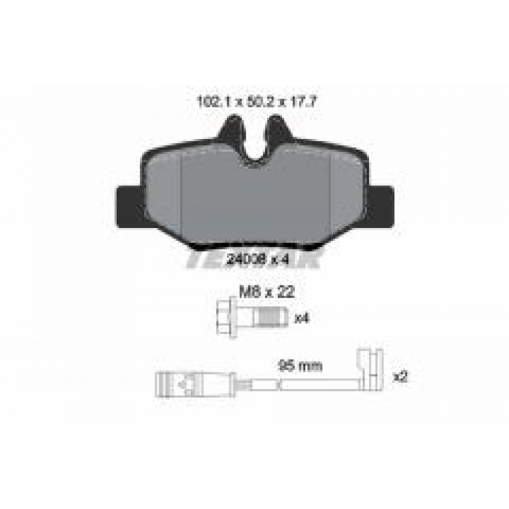 Колодки гальмівні (задні) MB Vito (W639) 03- (Bosch) Q+ (з датчиками)