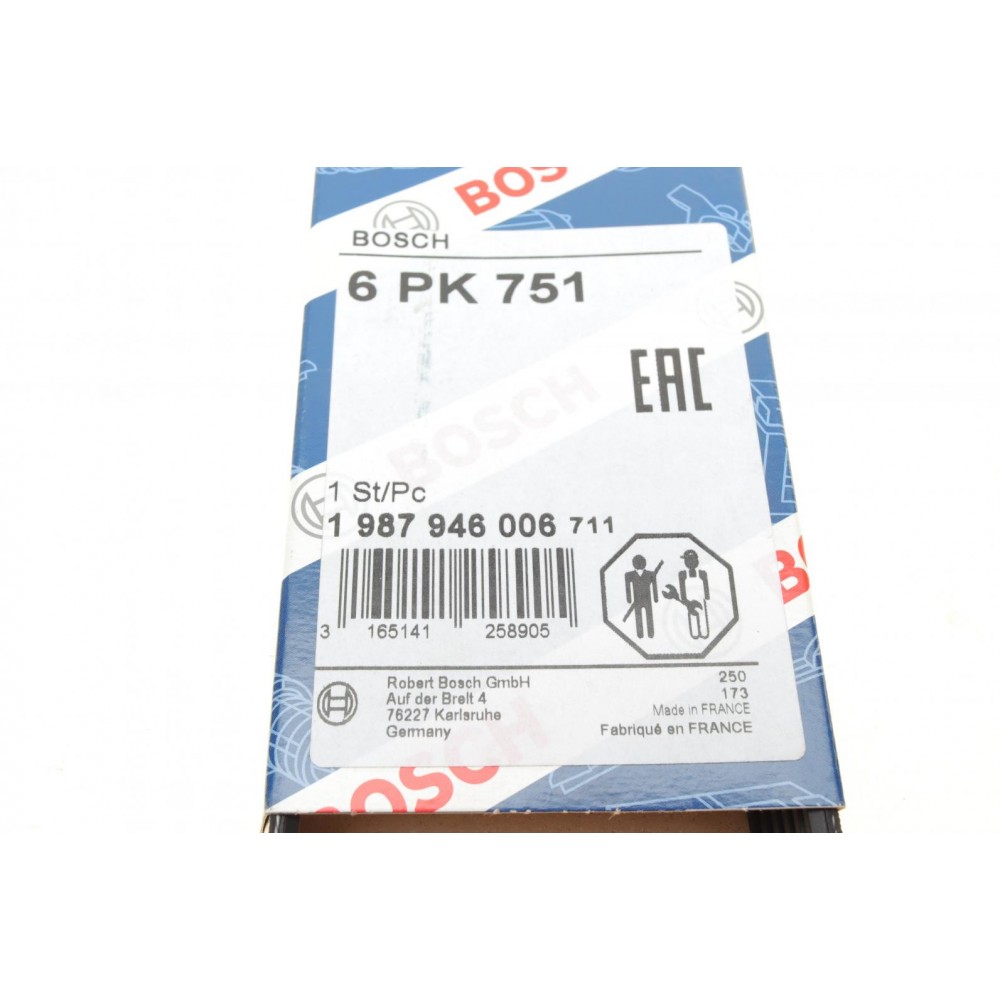 Ремінь генератора Peugeot Partner 1.8/VW Caddy 1.4/1.6 (ALT) 95-04 (6PK751)