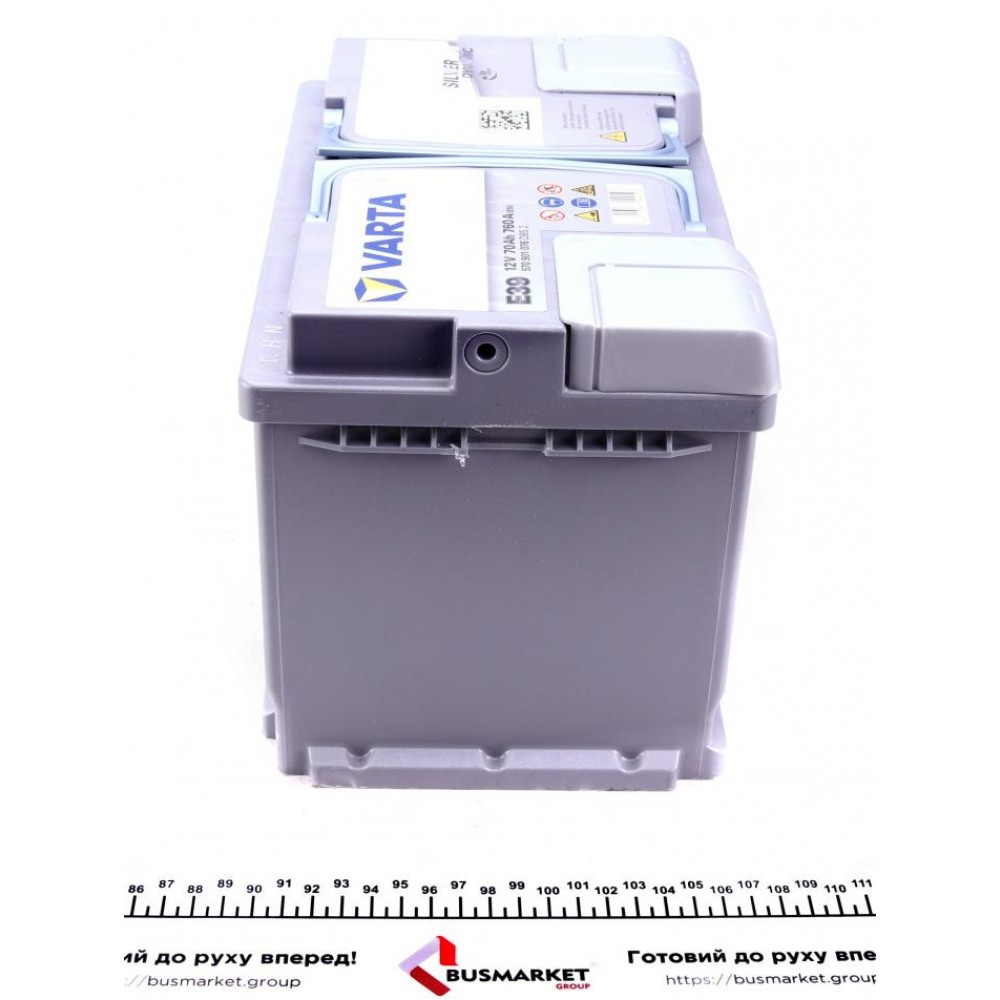 Акумуляторна батарея 70Ah/760A (278x175x190/+R/B13) (Start-Stop AGM) Silver Dynamic E39