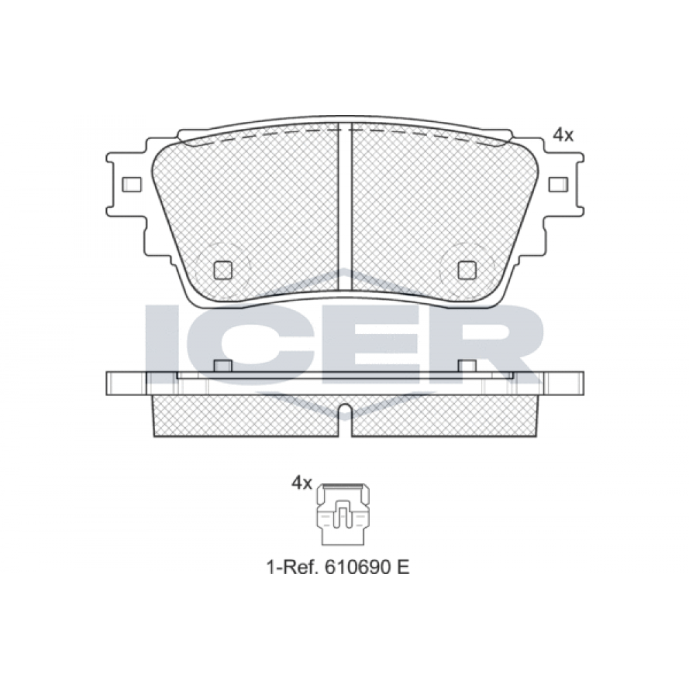 Колодки гальмівні (задні) Mitsubishi Eclipse Cross 17-/Outlander 1.5-3.0 12- (Advics)