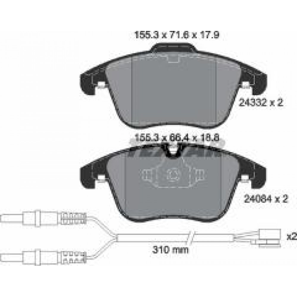 Колодки гальмівні (передні) Citroen C5/ Peugeot 407/508 08- (з датчиками) (Teves) Q+