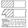 Кільця поршневі BMW X5 (E70)/X6 (E71/E72) 2.0i/3.0i 06- (84.00mm/STD) (1.2-1.5-2.0)