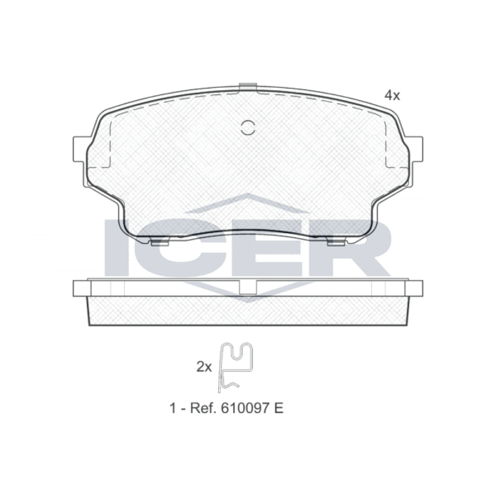 Колодки гальмівні (передні) Suzuki Grand Vitara 2.0 HDi 01-05 (Akebono)