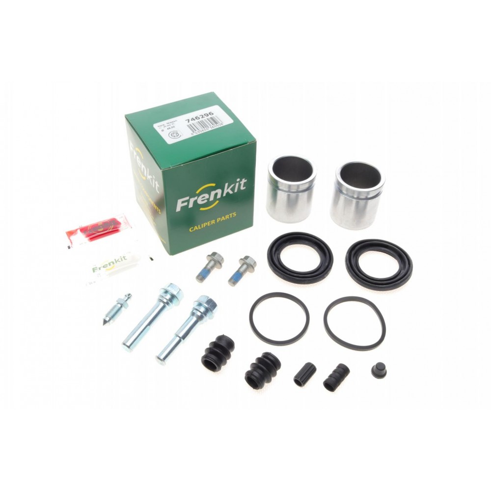 Ремкомплект супорта (переднього) Nissan NP300 05- (d=46mm) (Niss)(+2 поршня/направляюча) SuperKit
