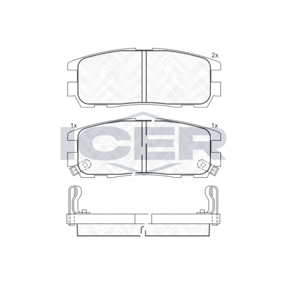 Колодки гальмівні (задні) Opel Frontera A/B 92-04/Monterry A/B 91-99 (Akebono)