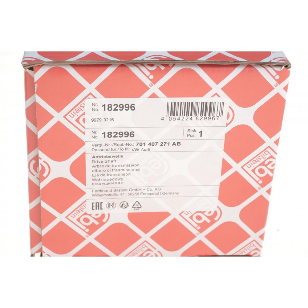 Піввісь (передняя) VW T4 90-03 (L) (38x535)