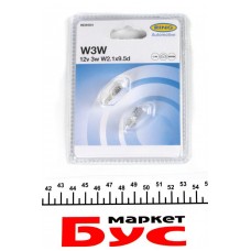 Автолампа W3W 12V 3W W2.1x9.5d Standard (без цоколя) (блістер/2шт.)