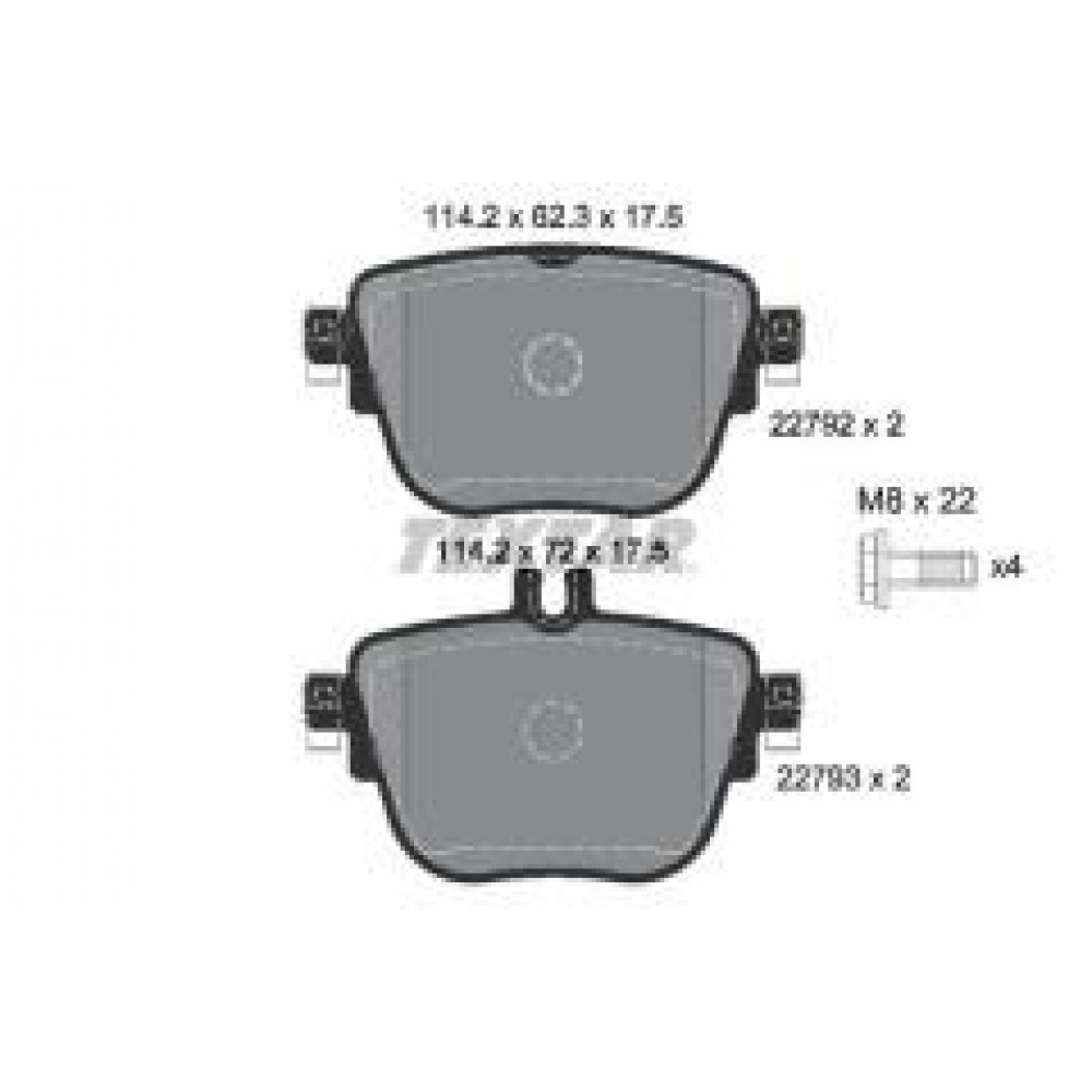 Колодки гальмівні (задні) MB E-class (W213/S213) 16- (TRW) Q+