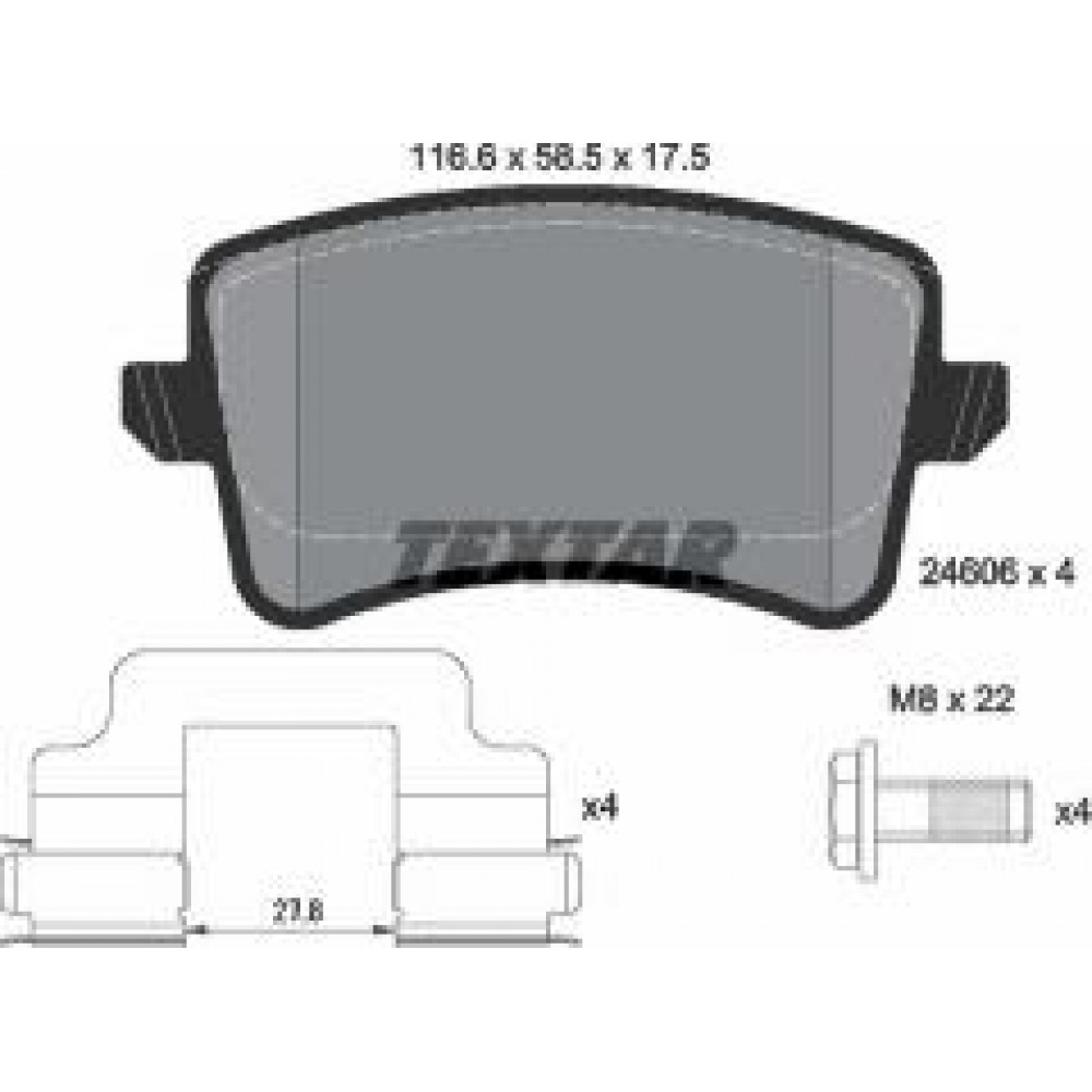 Колодки гальмівні (задні) Audi A4/A5/Q5 07- (Lucas; 330mm) Q+