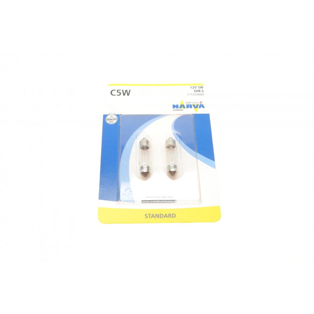 Автолампа C5W 12V 5W SV8.5 (11x35mm) (блістер/ 2шт)