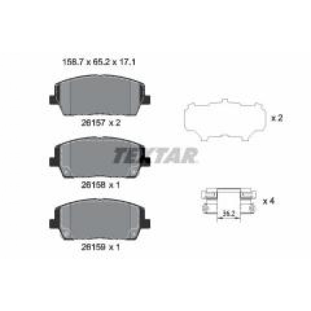 Колодки гальмівні (передні) Hyundai Santa Fe 2.0/2.4 18- Q+
