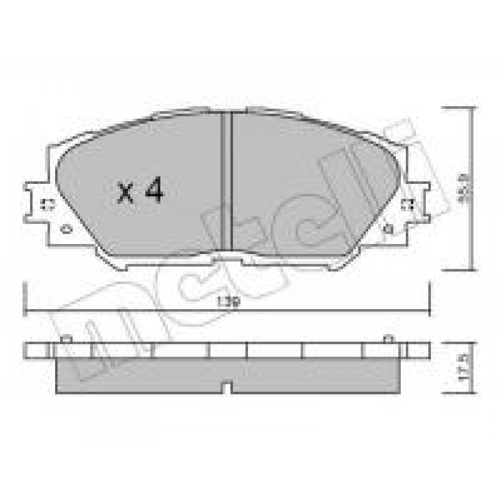 Колодки гальмівні (передні) Toyota Corolla 01-18/Auris 07-12/Rav4 III 05-/Yaris/Prius+ 12-