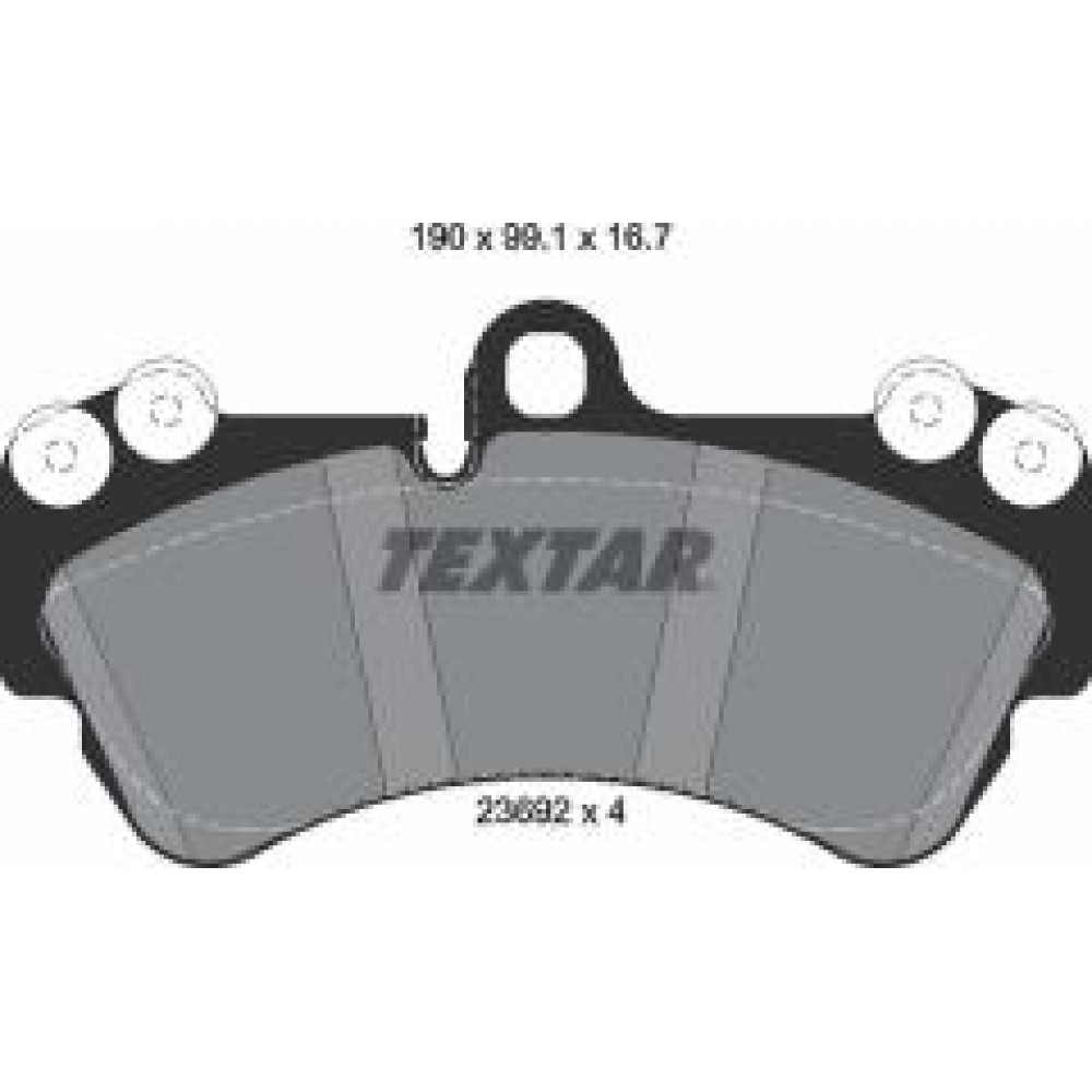 Колодки гальмівні (передні) Porsche Cayenne/VW Touareg 02-10 (Brembo) (190x99,1x16.7)