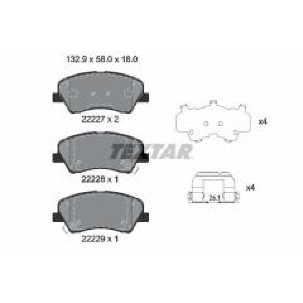 Колодки гальмівні (передні) Hyundai Bayon/i20/Kia Rio/Stonic 20-(Akebono) Q+