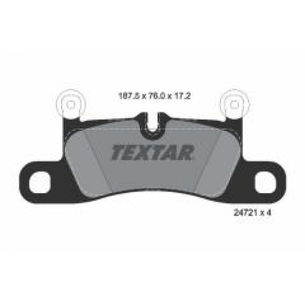 Колодки гальмівні (задні) VW Touareg/Porsche Cayenne 10- (187.5x76x17.2) (Brembo)