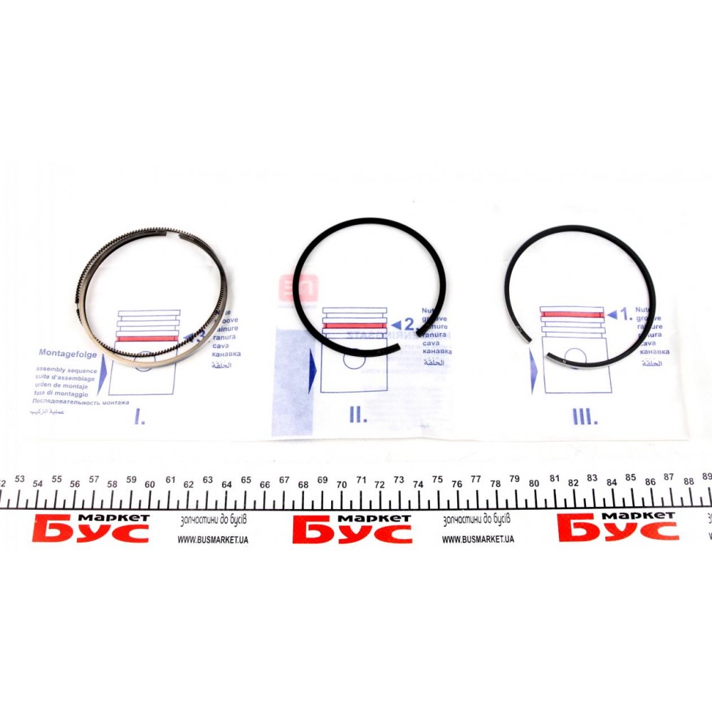Кільця поршневі VW LT/T4/T5 2.5TDI (81.50mm/+0.5) (2.5-2-3) = 8950095000