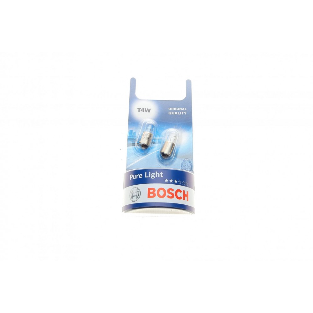 Автолампа T4W 12V 4W BA9s Pure Light (к-кт 2шт)