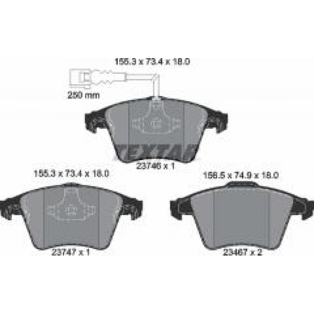 Колодки гальмівні (передні) VW T5/Multivan V 03-15/Multivan VI 15- (Ate-Teves) Q+ (з датчиком)