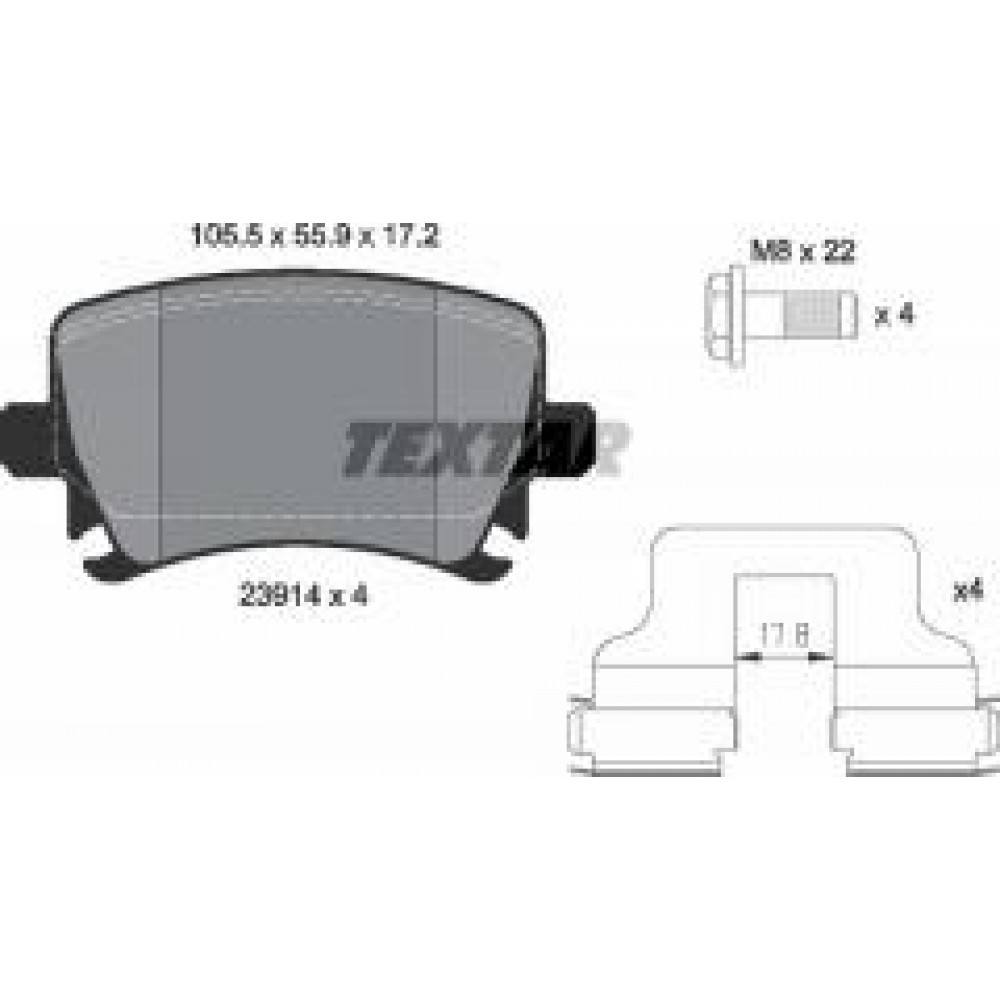 Колодки гальмівні (задні) VW Caddy 03- (Lucas) Q+