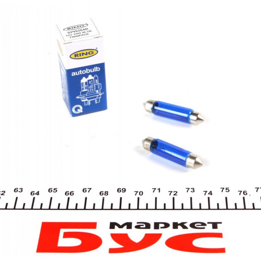 Автолампа C10W 12V 10W SV8.5-8 Prism 264 Blue (2шт.) (більше не постачається)