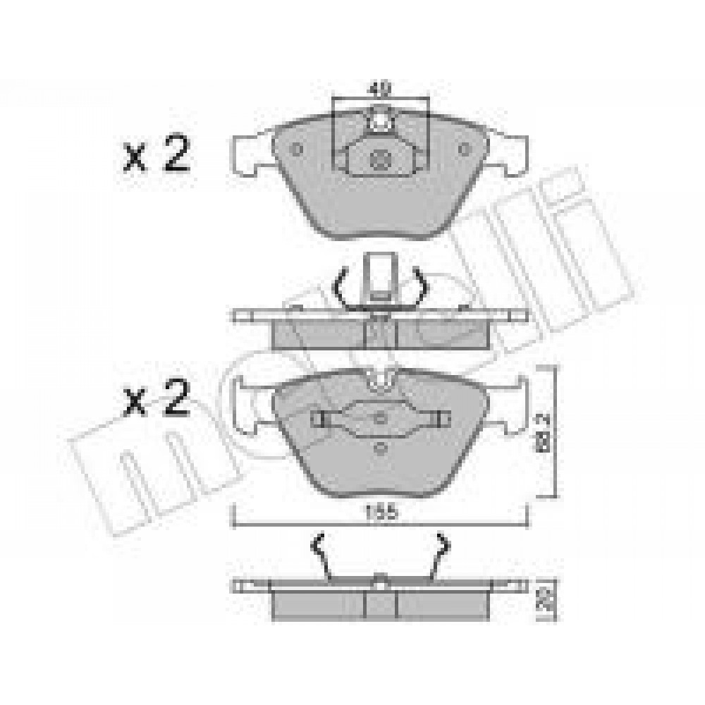 Колодки гальмівні (передні) BMW 3 (E90) 07-13/5 (E60/E61)/6 (E63/E64) 03-10/7 (E65/E66/E67) 01-08