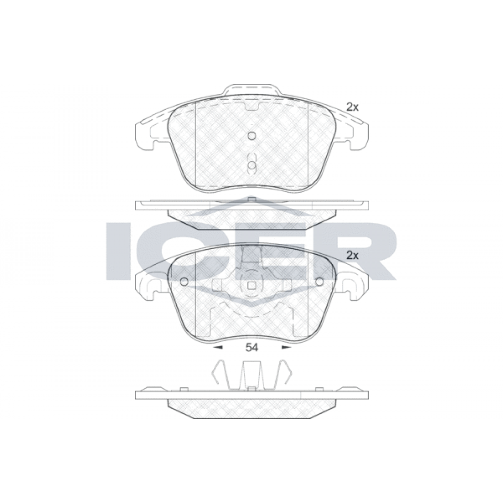 Колодки гальмівні (передні) Citroen C4 04-/Peugeot 207/307/308/3008 02-