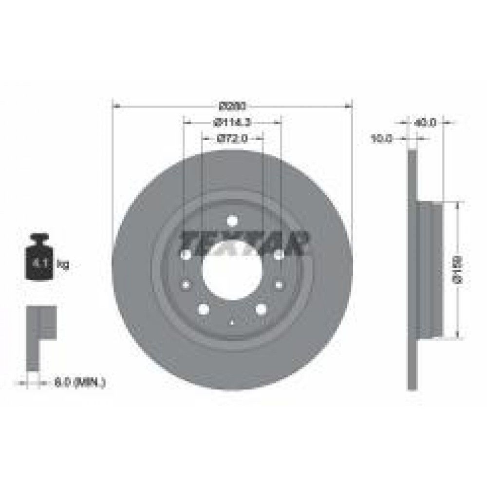 Диск гальмівний (задній) Mazda 6 02-13/626 98-02/323 F/S 98-04 (280x10) PRO