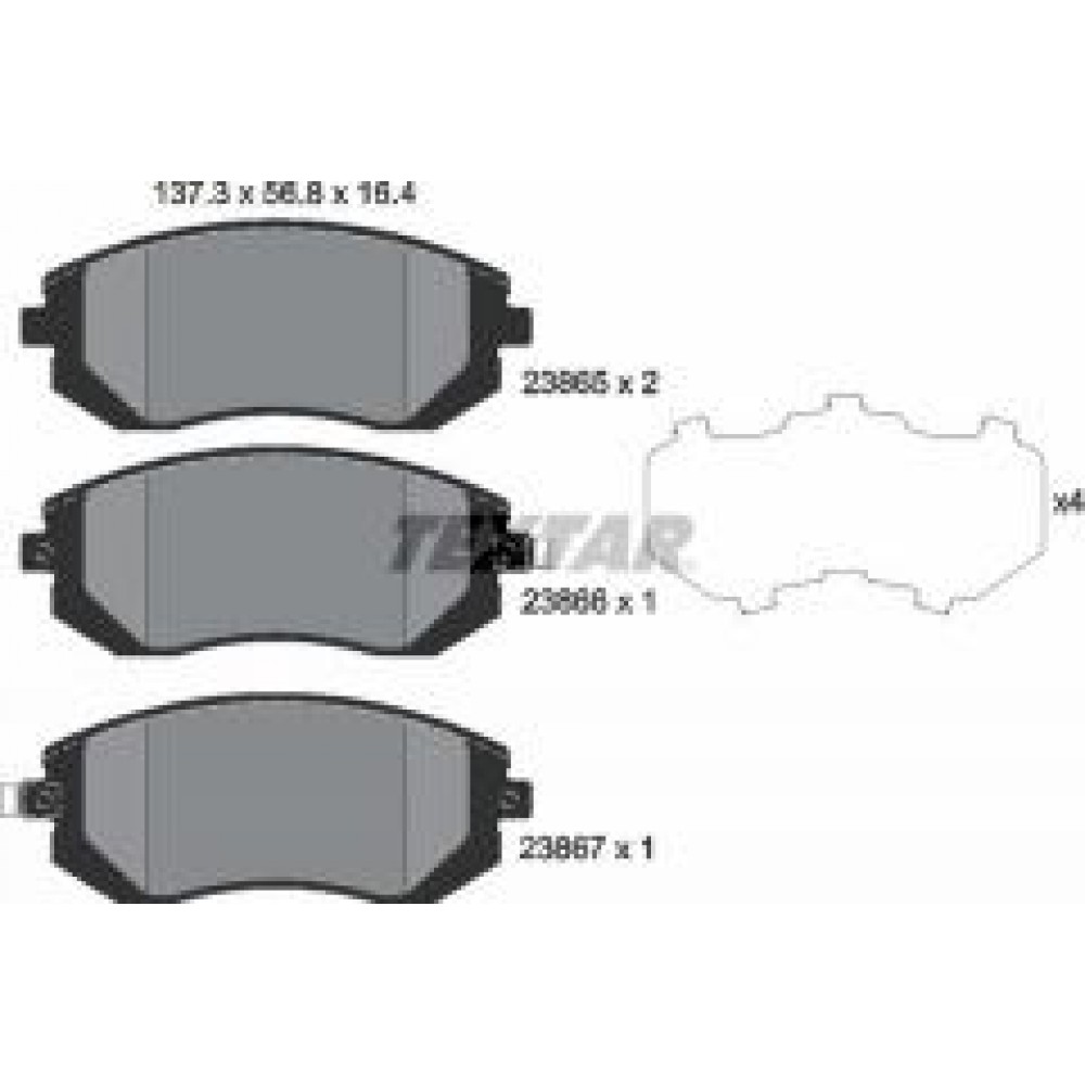 Колодки гальмівні (передні) Subaru Forester/Legacy 02-09 (Tokico)