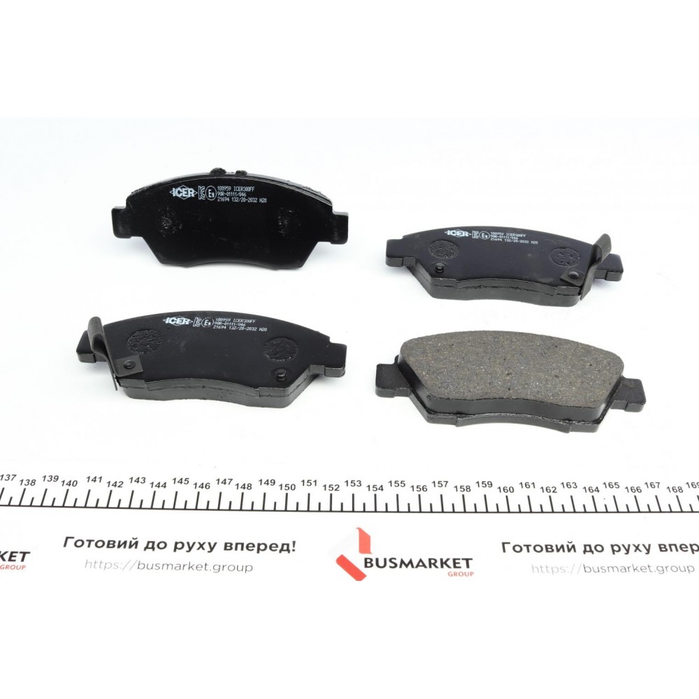 Колодки гальмівні (передні) Honda Civic V/VI/VII 91-05/CRX III 92-98/Jazz 08-14